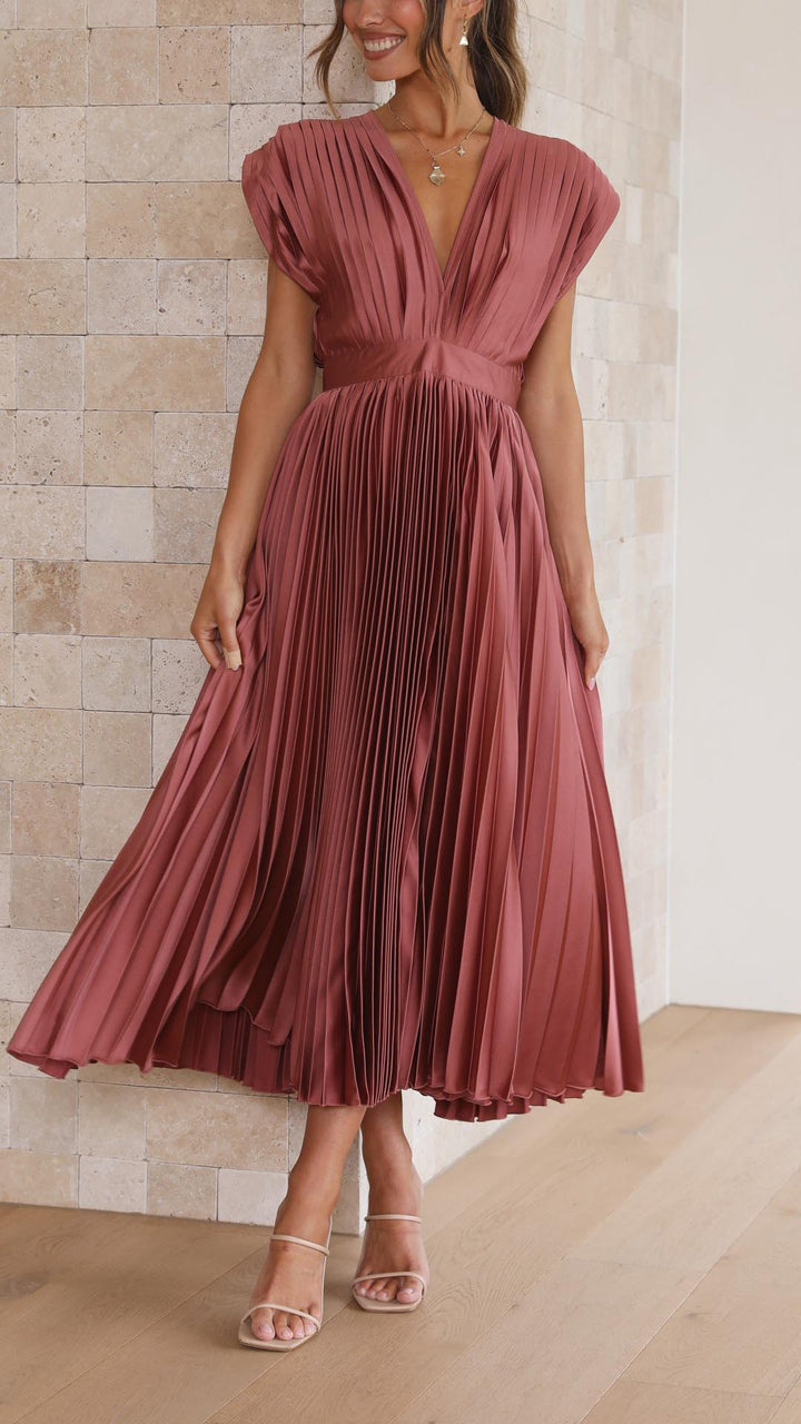 Radiant Elegance | Pleated Dress