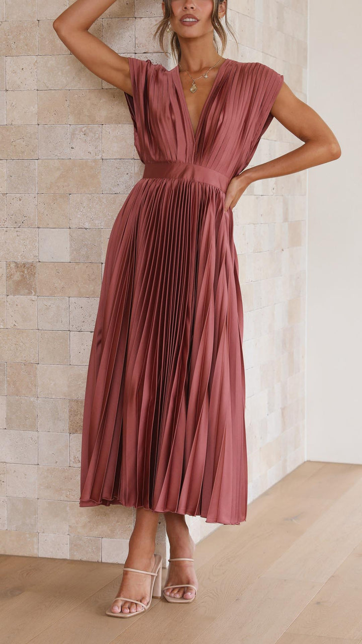 Radiant Elegance | Pleated Dress