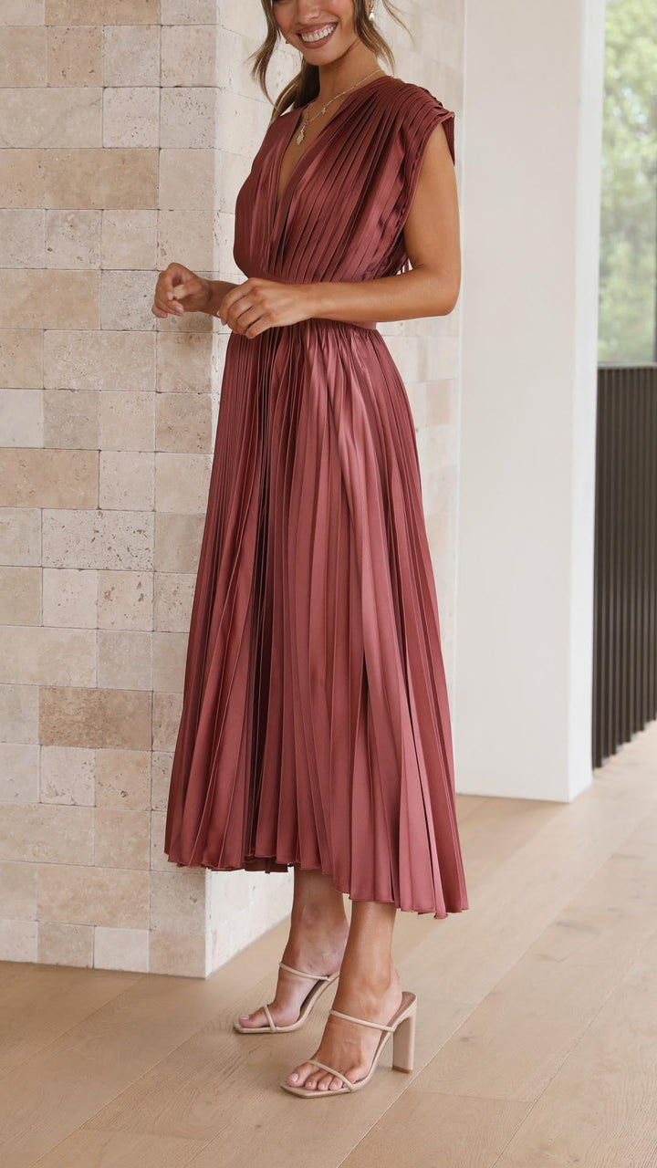 Radiant Elegance | Pleated Dress