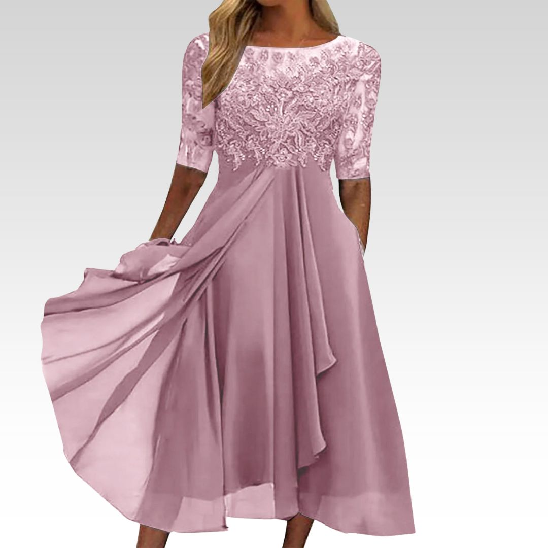 Puck™ - Elegant Midi Dress in Lace
