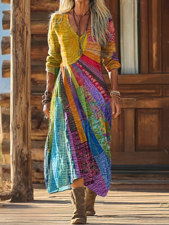 DELAILA™ | Bohemian Sun Design Dress