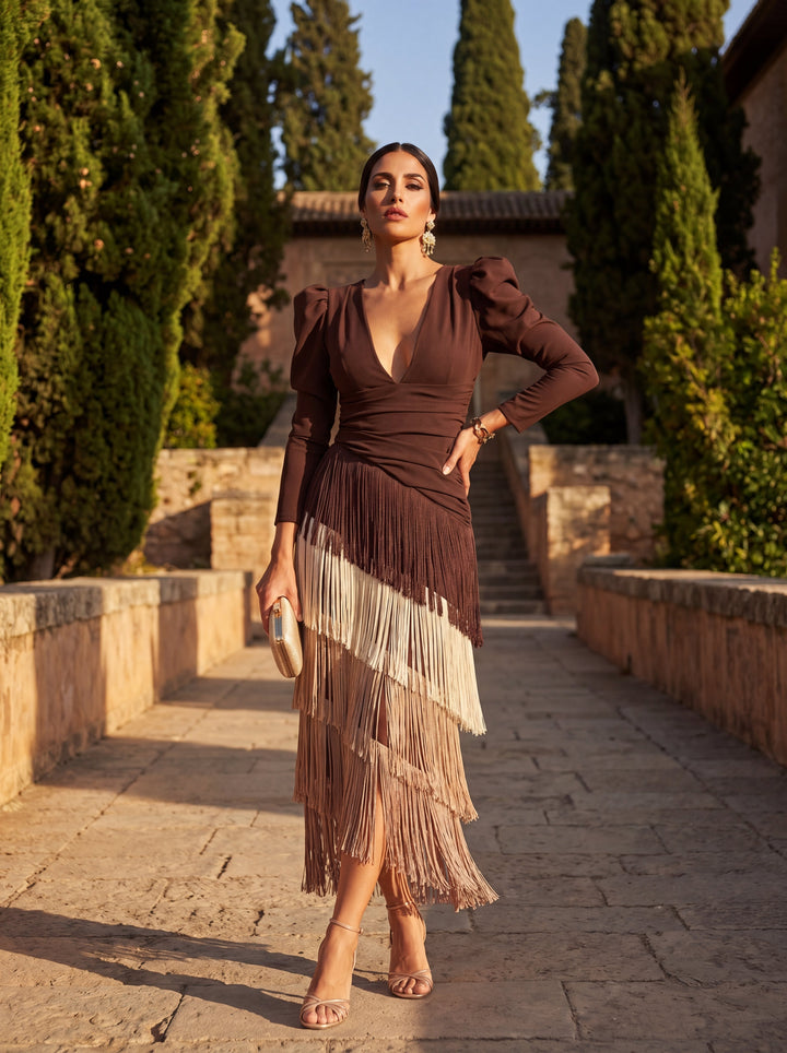 Fringed Round Dress