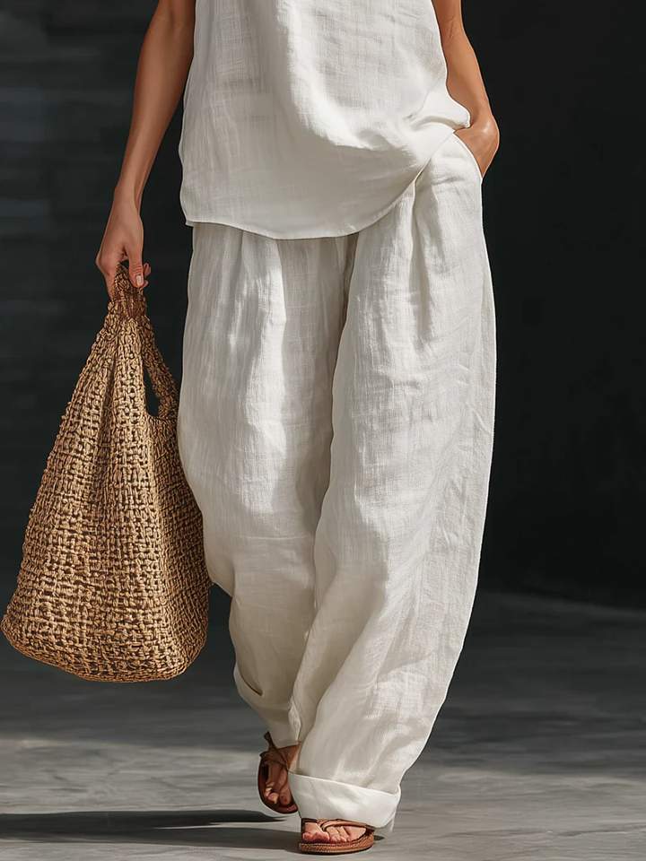 Zoë™ - Sleeveless Set with Wide Leg Trousers