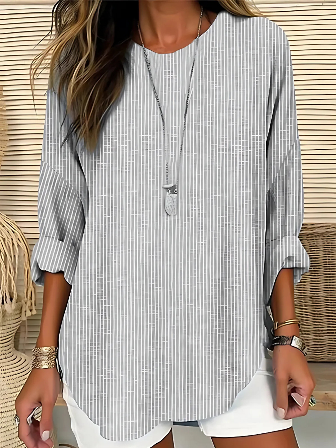 RHEA™ | Trendy Striped Blouse