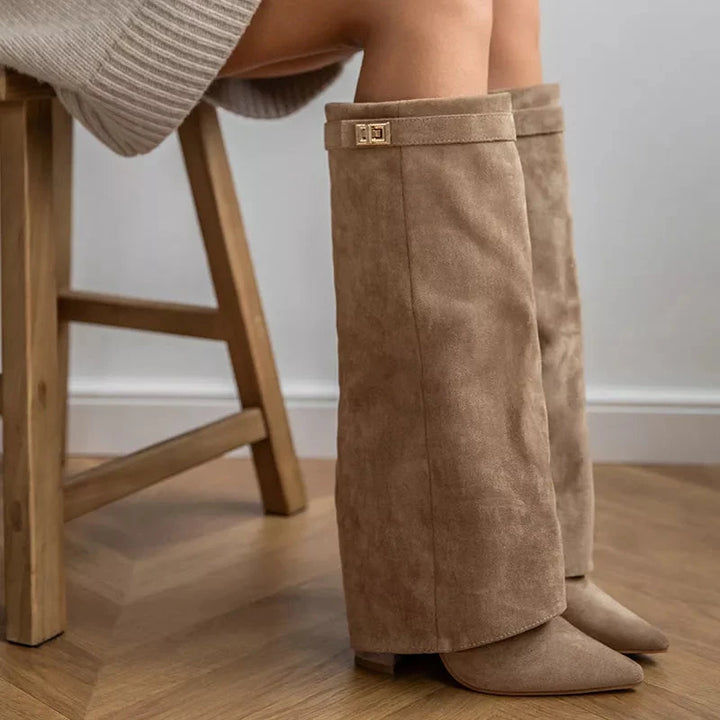 ARABELLA™ - Khaki Suede Boots
