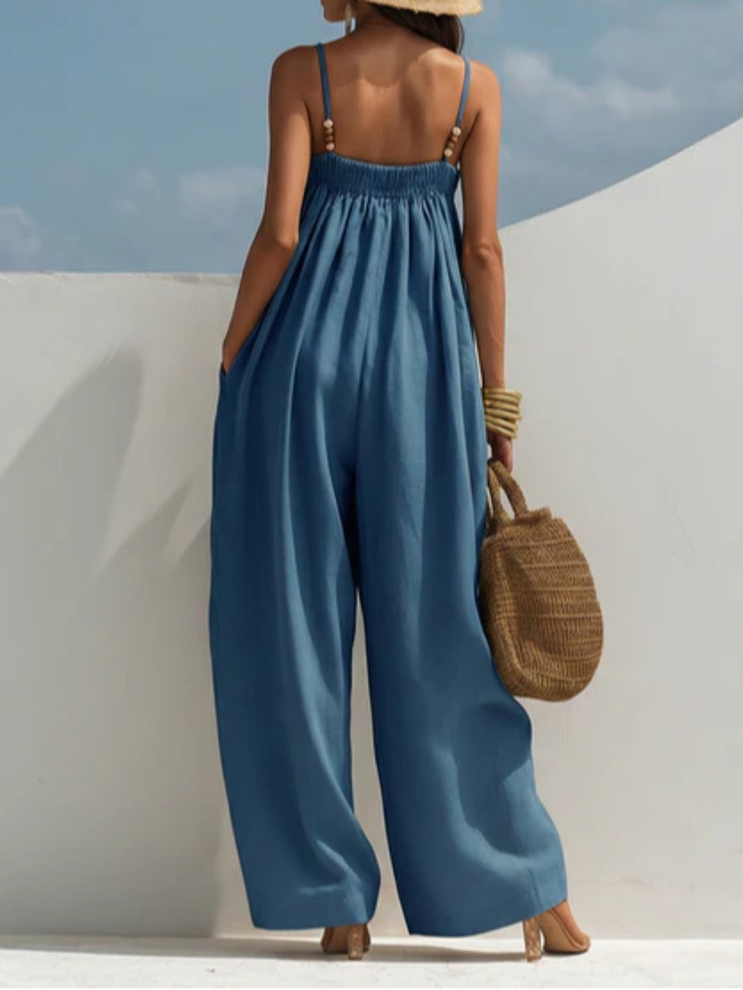Madison | Wide Leg Denim Jumpsuit