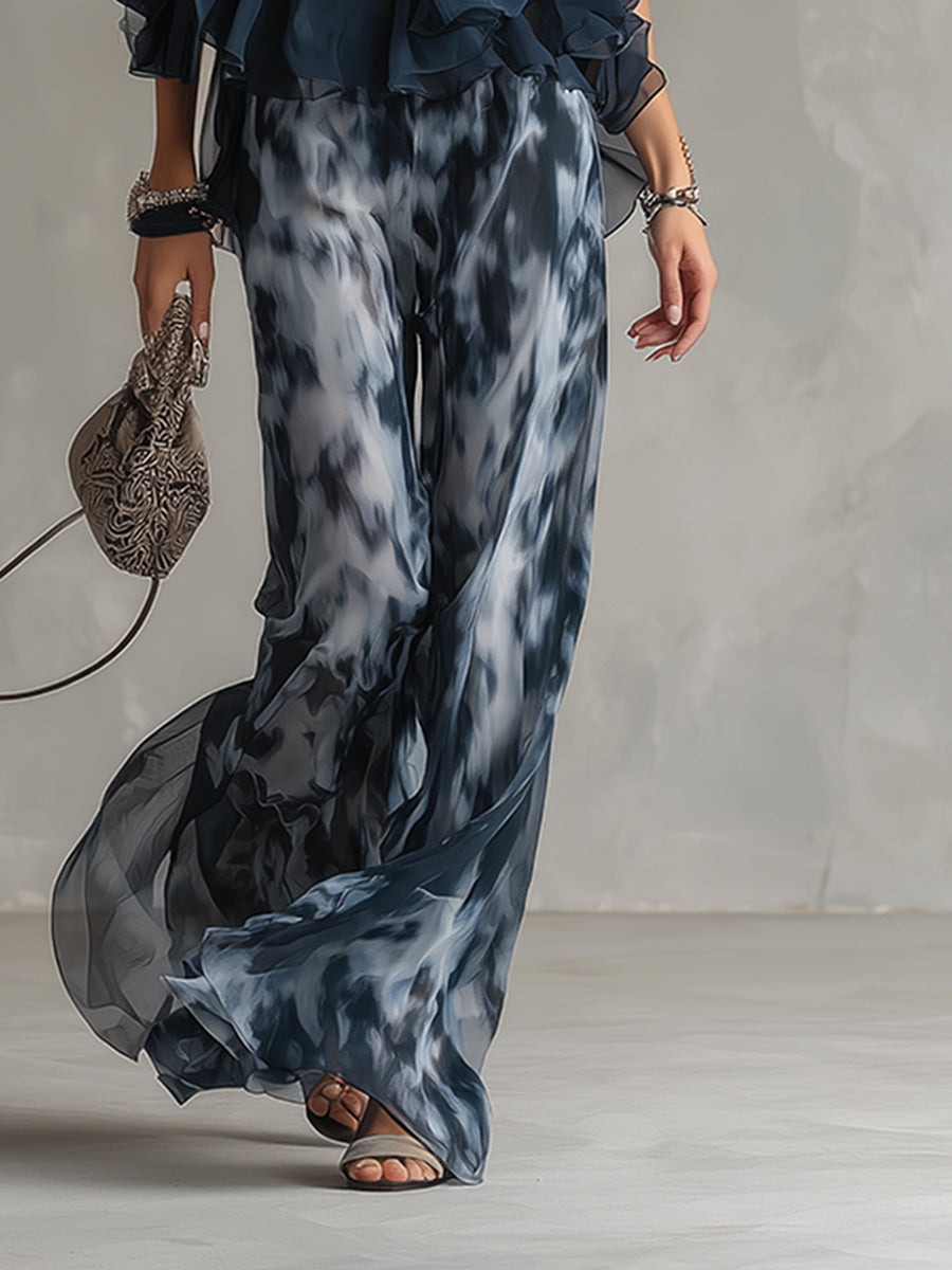 EVELINA | Printed Wide Leg Co-Ord Set