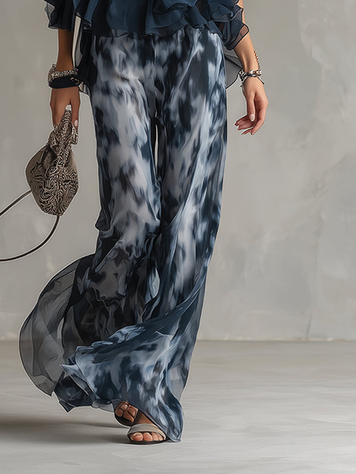 EVELINA | Printed Wide Leg Co-Ord Set