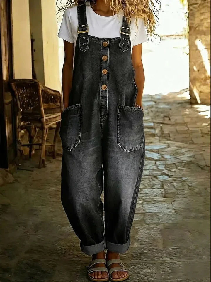 Lara™ - Denim Dungarees in Vintage Style