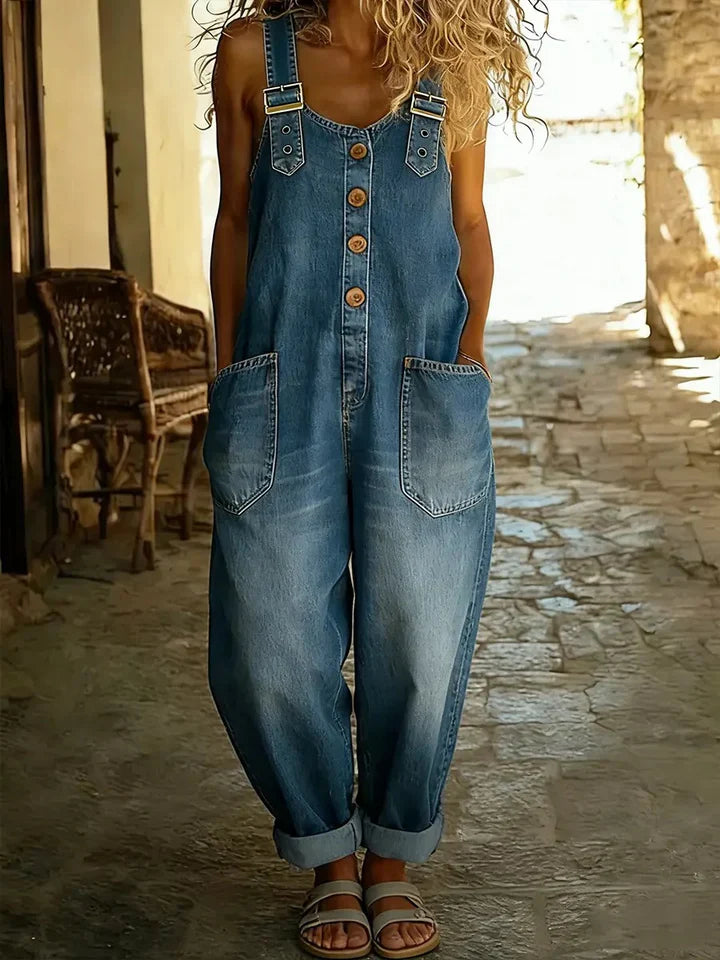 Lara™ - Denim Dungarees in Vintage Style