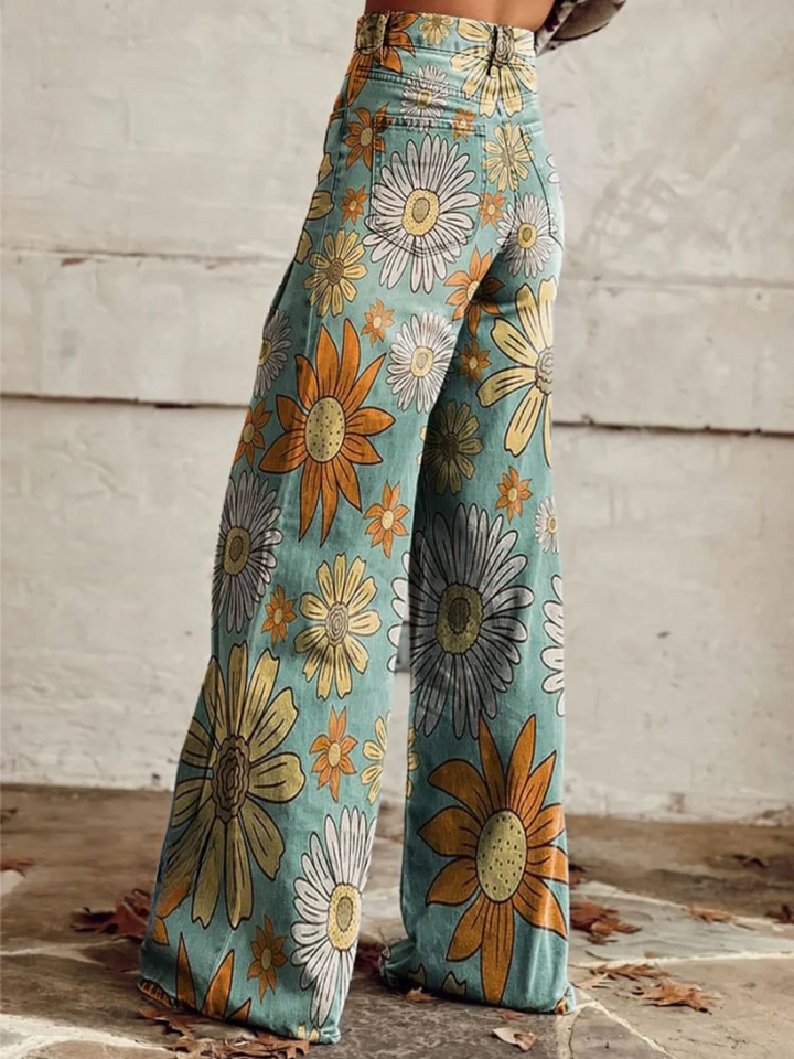 Léna | Floral Wide Leg Trousers