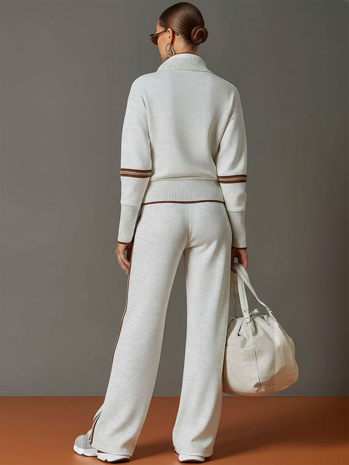PRISCILLA™ | Elegant Sporty Set with Half-Zip Sweatshirt
