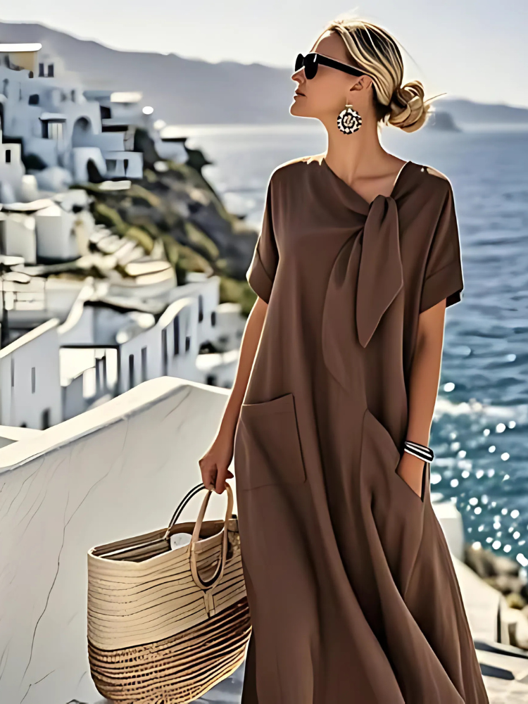 Ella™ - Dress with Accessory around the Neck
