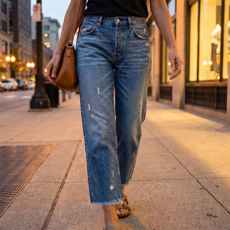 FEMINA | Retro Straight-Leg Jeans for Women