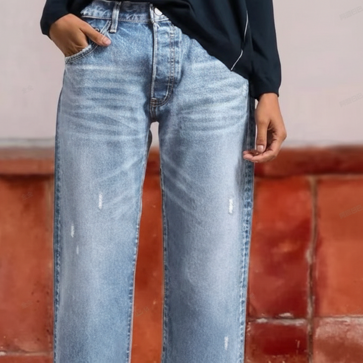 FEMINA | Retro Straight-Leg Jeans for Women