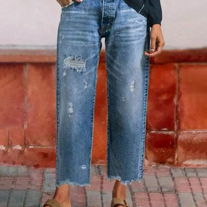 FEMINA | Retro Straight-Leg Jeans for Women
