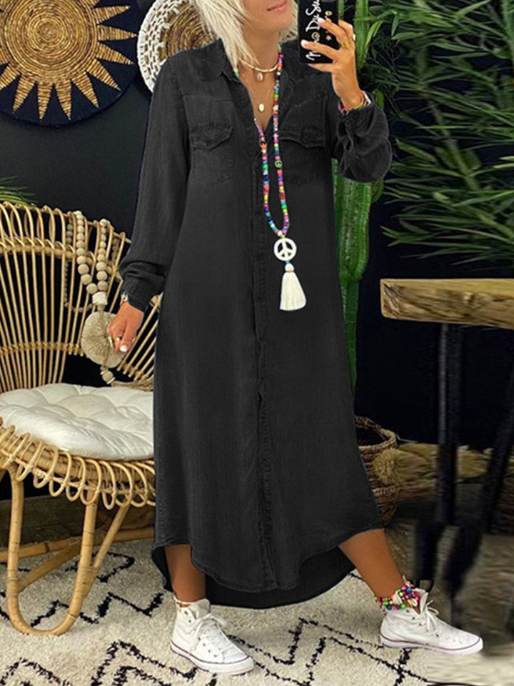 Helen | Casual and Elegant Denim Shirt Dress