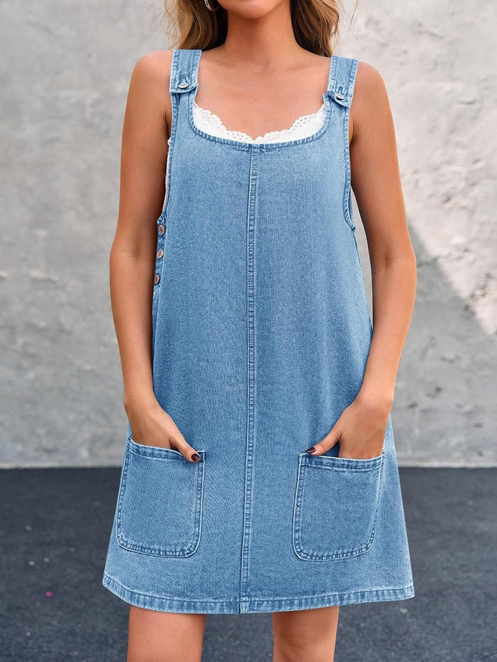 Lisa | Casual Denim Strappy Dress