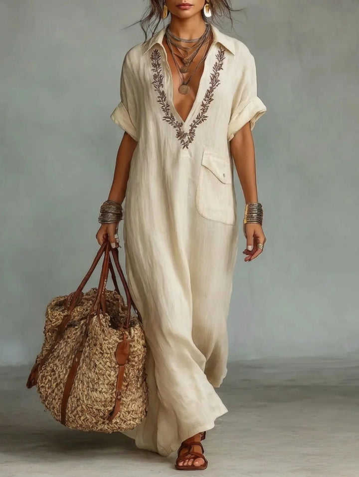 Marta | European Bohemian Maxi Dress with Floral Print